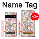 Google Pixel 6 Pro Hard Case Floral Flower Art Pattern with custom name