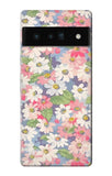 Google Pixel 6 Pro Hard Case Floral Flower Art Pattern