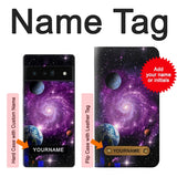 Google Pixel 6 Pro Hard Case Galaxy Outer Space Planet with custom name