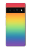 Google Pixel 6 Pro Hard Case LGBT Gradient Pride Flag