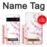 Google Pixel 6 Pro Hard Case Pink Cherry Blossom Spring Flower with custom name