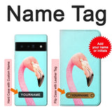 Google Pixel 6 Pro Hard Case Pink Flamingo with custom name