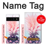 Google Pixel 6 Pro Hard Case Pink Pineapple with custom name