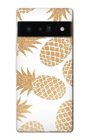 Google Pixel 6 Pro Hard Case Seamless Pineapple