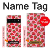 Google Pixel 6 Pro Hard Case Strawberry Pattern with custom name