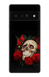 Google Pixel 6 Pro Hard Case Dark Gothic Goth Skull Roses