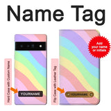 Google Pixel 6 Pro Hard Case Pastel Unicorn Summer Wave with custom name