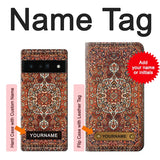 Google Pixel 6 Pro Hard Case Persian Carpet Rug Pattern with custom name