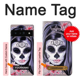 Google Pixel 6 Pro Hard Case Sugar Skull Steam Punk Girl Gothic with custom name