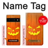 Google Pixel 6 Pro Hard Case Pumpkin Halloween with custom name
