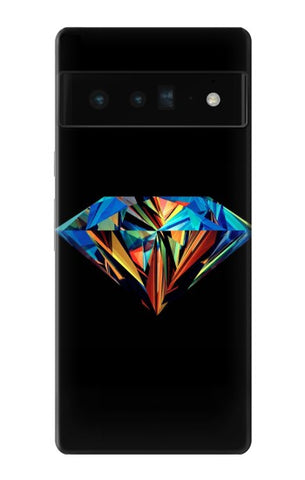 Google Pixel 6 Pro Hard Case Abstract Colorful Diamond