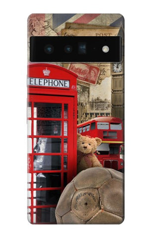 Google Pixel 6 Pro Hard Case Vintage London British