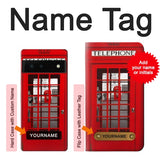 Google Pixel 6 Hard Case Classic British Red Telephone Box with custom name