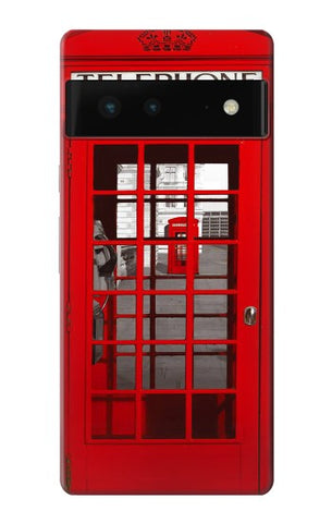 Google Pixel 6 Hard Case Classic British Red Telephone Box