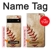 Google Pixel 6 Hard Case Baseball with custom name