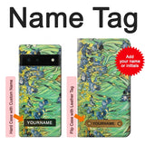 Google Pixel 6 Hard Case Van Gogh Irises with custom name