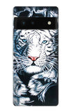 Google Pixel 6 Hard Case White Tiger