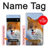 Google Pixel 6 Hard Case Fox with custom name