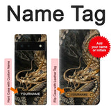 Google Pixel 6 Hard Case Gold Dragon with custom name