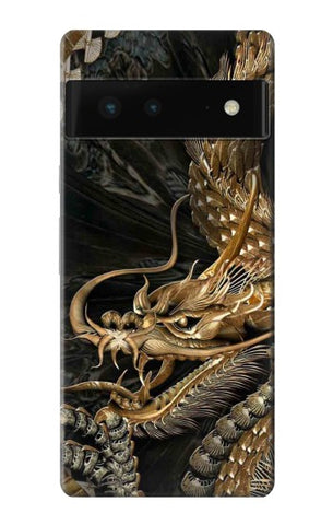 Google Pixel 6 Hard Case Gold Dragon
