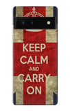 Google Pixel 6 Hard Case Keep Calm and Carry On
