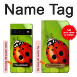 Google Pixel 6 Hard Case Ladybug with custom name