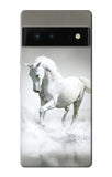 Google Pixel 6 Hard Case White Horse