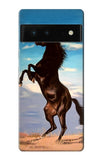 Google Pixel 6 Hard Case Wild Black Horse