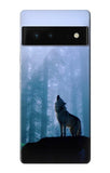 Google Pixel 6 Hard Case Wolf Howling in Forest