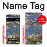 Google Pixel 6 Hard Case Claude Monet Water Lilies with custom name