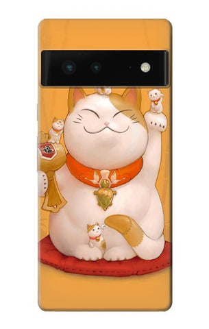 Google Pixel 6 Hard Case Maneki Neko Lucky Cat