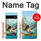 Google Pixel 6 Hard Case Ocean Sea Turtle with custom name