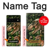 Google Pixel 6 Hard Case Trex Raptor Dinosaur with custom name