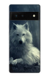 Google Pixel 6 Hard Case White Wolf