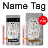 Google Pixel 6 Hard Case Snowy Owl White Owl with custom name