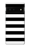 Google Pixel 6 Hard Case Black and White Striped