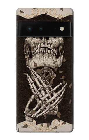 Google Pixel 6 Hard Case Skull Rose