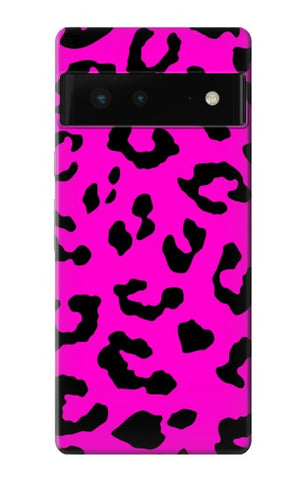 Google Pixel 6 Hard Case Pink Leopard Pattern