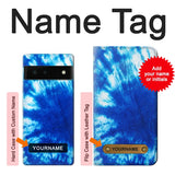 Google Pixel 6 Hard Case Tie Dye Blue with custom name