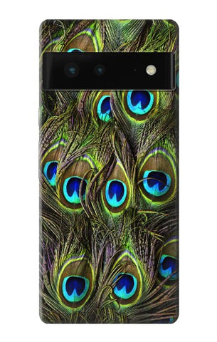 Google Pixel 6 Hard Case Peacock Feather