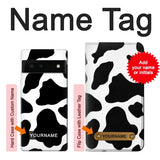 Google Pixel 6 Hard Case Seamless Cow Pattern with custom name