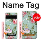 Google Pixel 6 Hard Case Flower Floral Art Painting with custom name