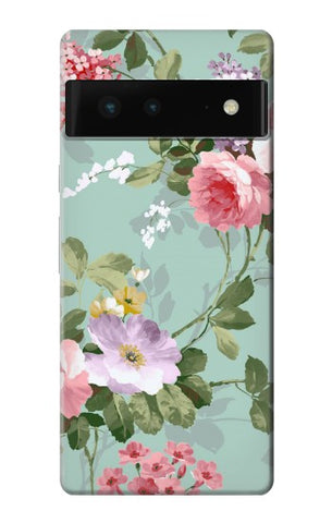 Google Pixel 6 Hard Case Flower Floral Art Painting