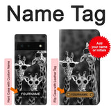 Google Pixel 6 Hard Case Giraffes With Sunglasses with custom name