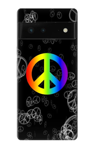 Google Pixel 6 Hard Case Peace Sign