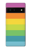 Google Pixel 6 Hard Case Rainbow Pattern