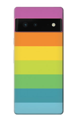 Google Pixel 6 Hard Case Rainbow Pattern