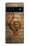 Google Pixel 6 Hard Case Sheet Music Notes