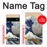 Google Pixel 6 Hard Case Katsushika Hokusai The Great Wave off Kanagawa with custom name