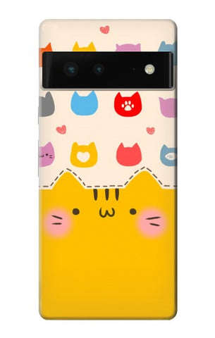 Google Pixel 6 Hard Case Cute Cat Pattern